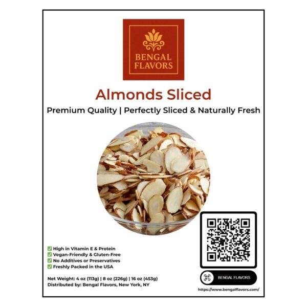 Almonds Sliced – Premium Quality | Bengal Flavors - Image 3